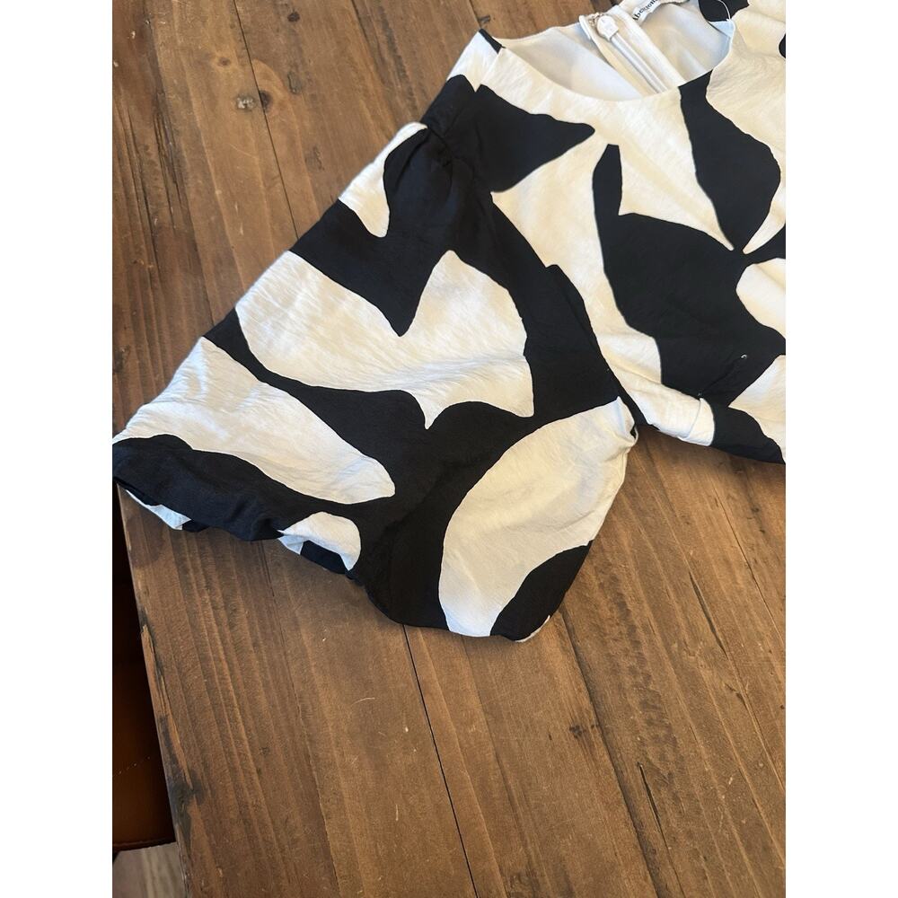 Abercrombie & Fitch Size XS Dress Maxi Abstract Cutouts Puff Sleeve Pockets - Picture 2 of 13